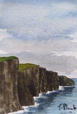 ORIGINAL WATERCOLOUR - Cliffs of Moher, Ireland