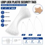 LOOP LOCK 3''5''9''INCH PLASTIC SECURITY TAGS TIE MANUAL TAGGING NYLON FASTENERS