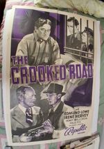 The Crooked Road    Original Movie Poster 1940  crime Noir  1 sheet size VG cond