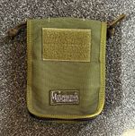 Maxpedition Green Nylon Utility Pouch Zip Closure Hook & Loop Patch Panel Logo