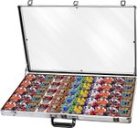 34" Trade Show Display Case,Portable Aluminum Sports Card Display Case with Lock