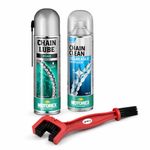 Motorex Road Chain Care Kit Cleaner Lube Brush Motorcycle Motorbike