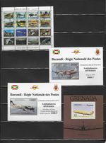Aviation ,Classic  Airplanes ,Planes 1 mini sheet 16 stamps & 6 Souvenir Sheet