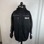 Men's British Superbikes Jacket Black Waterproof Coat with Stow Hood size 2XL