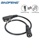 BAOFENG 2 Pin to 3.5Mm Walkie Talkie Headset Adapter Earpiece Adapter Cable for