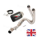 For Kawasaki Ninja 650 Z650 2017-2023 Full System Exhaust Black Tips Header Pipe