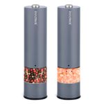 Electric Salt and Pepper Mill Set One Touch Battery Operated Fine Course Grinder