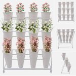 Flower Stand Shelf Display Stand Flower Shop Flower 3 Layers With 12 Buckets UK