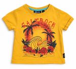 Saltrock Kids Yellow Surf Sunset Palm Tree T-Shirt Age 2-3 Years Unisex Beach