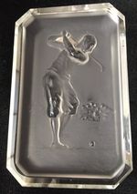 The Golfer Intaglio Glass By Heinrich Hoffman Czechoslovakia Circa 1920s Butterf