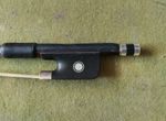 Outstanding Silver Mounted Viola Bow, English, 72cm, 69gm.( well repaired crack)
