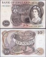 J.B.Page. Ten Pounds (1971) (BYB BE155c)  C79 041679  Crisp GVF.