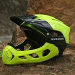 RACEWORK Bicycle Cycling Helmet Detachable Mountain Road Bike Full Face Helmet 