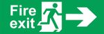Fire Exit Signage or Stickers, Running Man with Arrows Directions Indoor-Outdoor