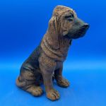 VINTAGE 1993  FIGURINE OF A BLOODHOUND DOG SIGNED BY ARTIST T C SCHOCH