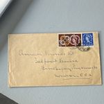 Great Britain Elizabeth II postal history cover 2d & 1 1/2d handstamp cancel