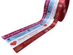 Personalised Printed Luxury Ribbon - 25mm Wide, Customised Text, Various Lengths