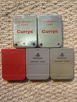 Sony PlayStation 1 Bundle of 5 x Memory Cards Official and Curry’s PS1