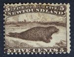 NEWFOUNDLAND SG26 1865 5c Brown, Seal, M.Mint, Cat £600