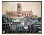 Liverpool Cathedral (old rail ad.) fridge magnet