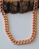 22 inch Pure Copper Solid CURB Chain Necklace, Healing Jewelry Spiritual