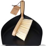 Bamboo Dust Pan and Brush Set, Eco-Labelled Dustpan and Brush, Perfect for House
