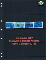 $4.50 Scott Value - 2007 BAHAMAS Beaked Whales Caribbean Sea CV MNH NH UMM