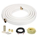 Mini Split Line Set 16 Ft, 1/4" 3/8" PE Thickened Copper Tubing Pipe Extension