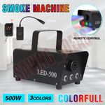 500W RGB LED Fog Machine Smoke Machine Wireless Remote Control DJ Disco Party UK