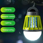 Rechargeable 2-in-1 LED Camping Lamp Bug Zapper Mosquito Repellent Lantern IPX6
