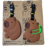 Cute Capybara Cartoon Travel Holdiay Package Luggage Baggage Tag