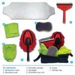 7 pcs Car, Motorbike & Caravan Wash Cloth, Sponge, Squeegee & Mitt Cleaning Kit