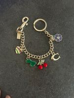 Coach Motif Chain Bag Charm Brass