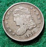 1836 USA Half Dime Five Cents Silver Coin #4823