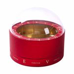 Forever Artificial Red Rose Arrangement & Centrepiece in Round Gift Box, Gold