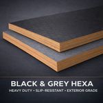Anti Slip Buffalo Board Phenolic Resin Plywood Trailer Flooring Hexa Black Grey