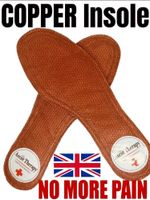 BEST UK COPPER INSOLE - Arthritis, rheumatoid pain, blood circulation, leg pain
