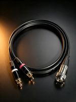 NAIM AUDIO 5 PIN DIN  180° TWIST LOCK  TO 2 x GOLD REAN RCA LEAD PURE OFC CABLE