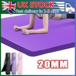 Extra Thick Yoga Mat 20MM Gym Workout Fitness Pilates Women Exercise Non Slip