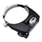 Magnifying Glass Lens LED Light Visors Head Loupe Jeweler Headband Magnifier