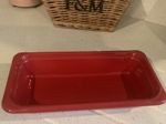 Emile Henry Modele Depose 34.17 Heavy Rectangular Baking Dish Cherry Red vintage