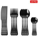 GORGOEUS GOTHIC 16 PIECE STAINLESS STEEL CUTLERY SET, BNIB, FREE UK POST (TM66)