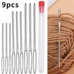 9pcs Large Eye Blunt Needles Wool Thick Knitter Yarn Hand Sewing Darning Set*