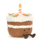 Jellycat Amuseables Carrot Cake - Ultra-Soft Plush with Dust Bag, Gift