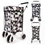 Lightweight 6-Wheel Premium Folding Shopping Trolley Extra Large 75.6