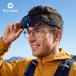 WEST BIKING Cycling Glasses Polarized Fit Over Myopic Sunglasses Goggles Black