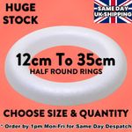 12cm-35cm Polystyrene HALF round rounded Rings Wreaths Garland Christmas Florist