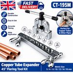 45° Copper Tube Expander Flaring Tool Kit Pipe Reamer Plumbing Repair Tool