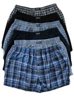 Boxers Pack Of 12 Men's Woven Boxer Shorts Cotton Rich Comfort Fit Underwear