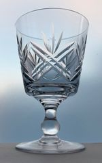 Beautiful THOMAS WEBB Crystal - LONDON - LARGE WINE  Glass/ Glasses - SIGNED